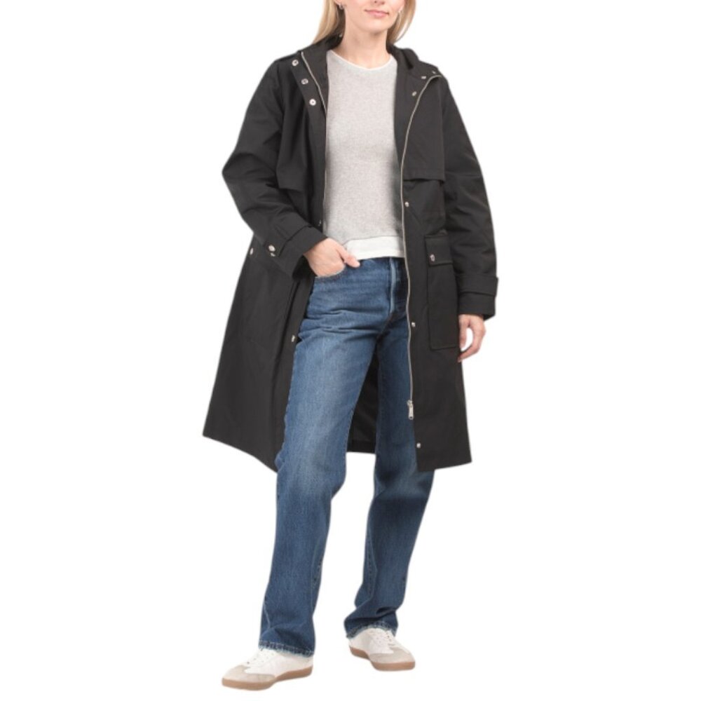 SAM EDELMAN Hooded Anorak With Storm Flap